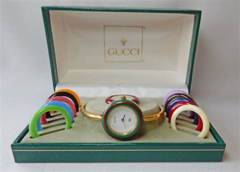 gucci exclusive ladies watch with 12 different color ring|Gucci ring ghost.